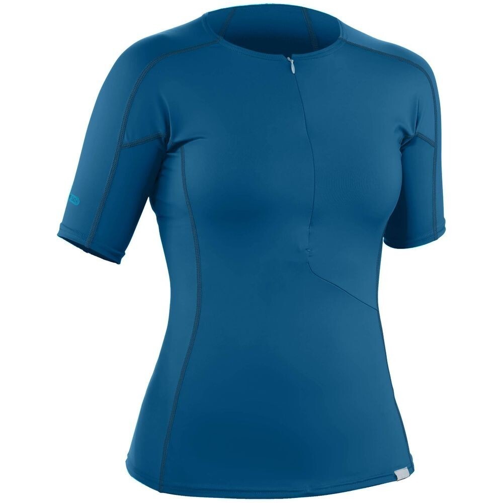 NRS Women's H2Core Rashguard Short Sleeve Shirt Small‎ Poseidon Dark Blue NEW